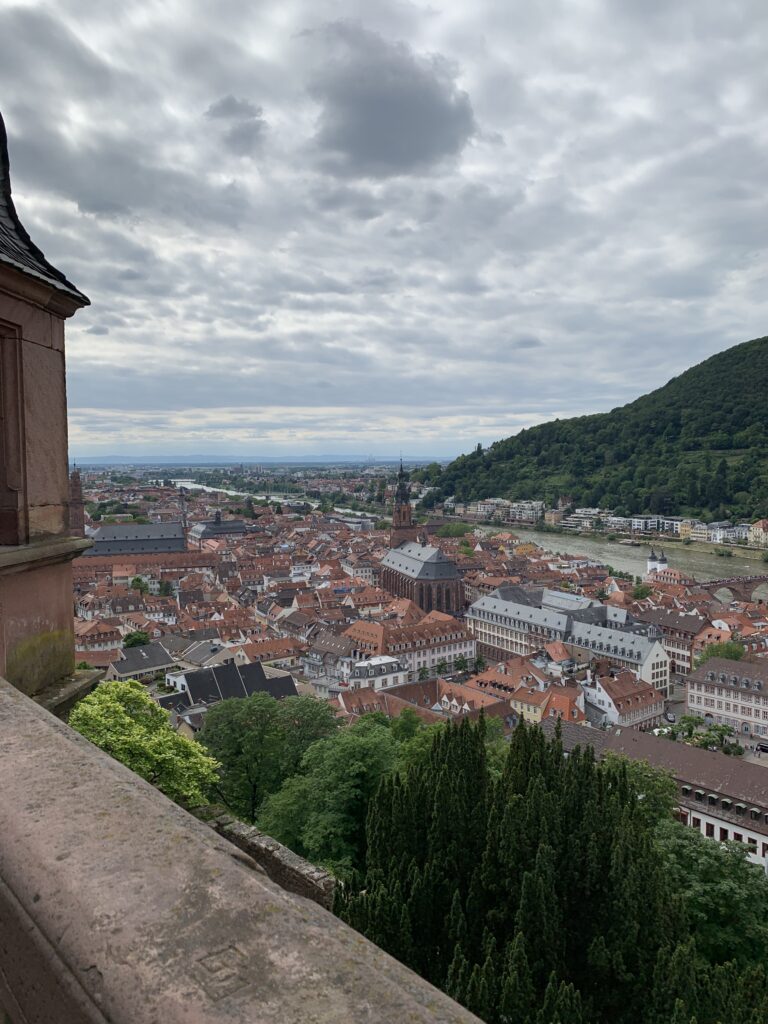 View of Heidelberg and the Neckar River from the Castle