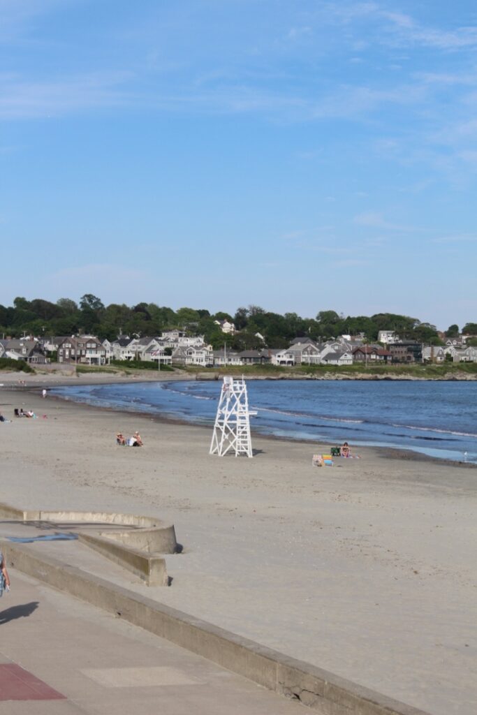 View of Easton's Beach in Newport Rhode Island from Easton's Snack Bar