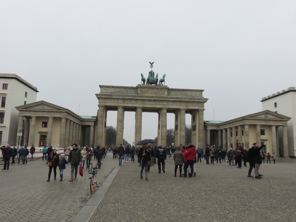 The Brandenburg Gate in Berlin, Germany. Originally built to commemorate Prussian military successes in the 1700's, the Brandenburg Gate was saved during the devastation of World War II and the Cold War.