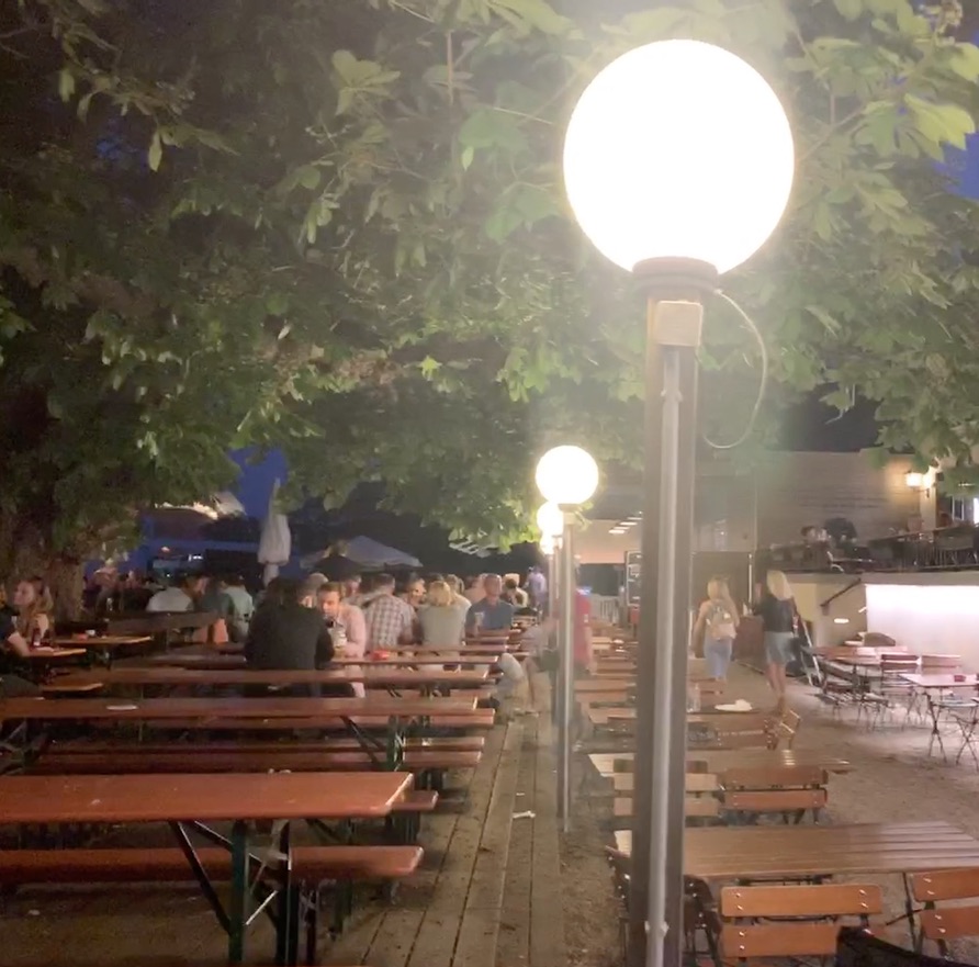 Our favorite beer garden in Berlin, Germany is located in the center of Berlin (right next to the Chancellor's offices)!