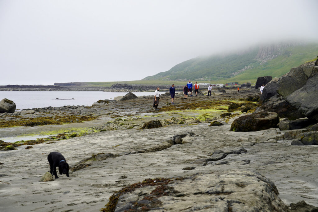 An Corran Beach is a mix of sandy beach and tide pools