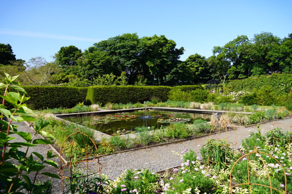 Formal Gardens at Dunvegan Castle near Portree, Scotland