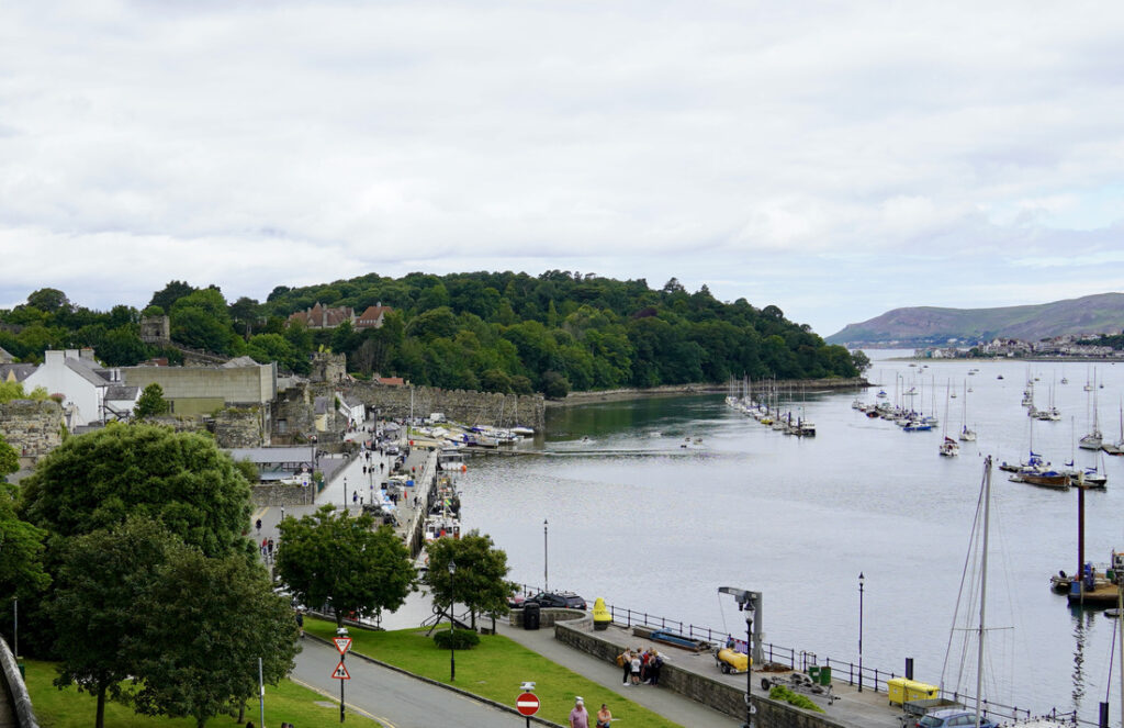 Harbor-front as seen from Conwy Castle