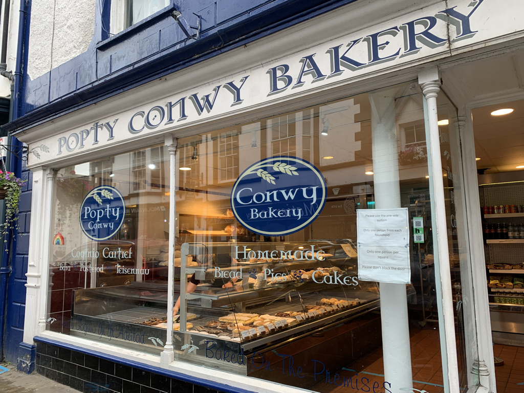 Popty Conwy Bakery on Castle Street in Conwy, Wales