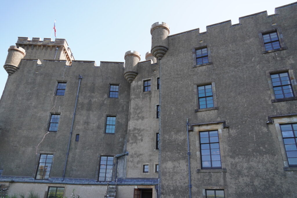 Close-up look of Dunvegan Castle's exterior