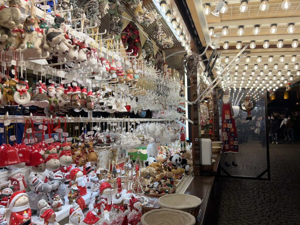 Ornaments at a European Christmas Market in 2021